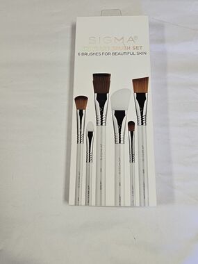 Sigma Skincare Brush Set - White Handles